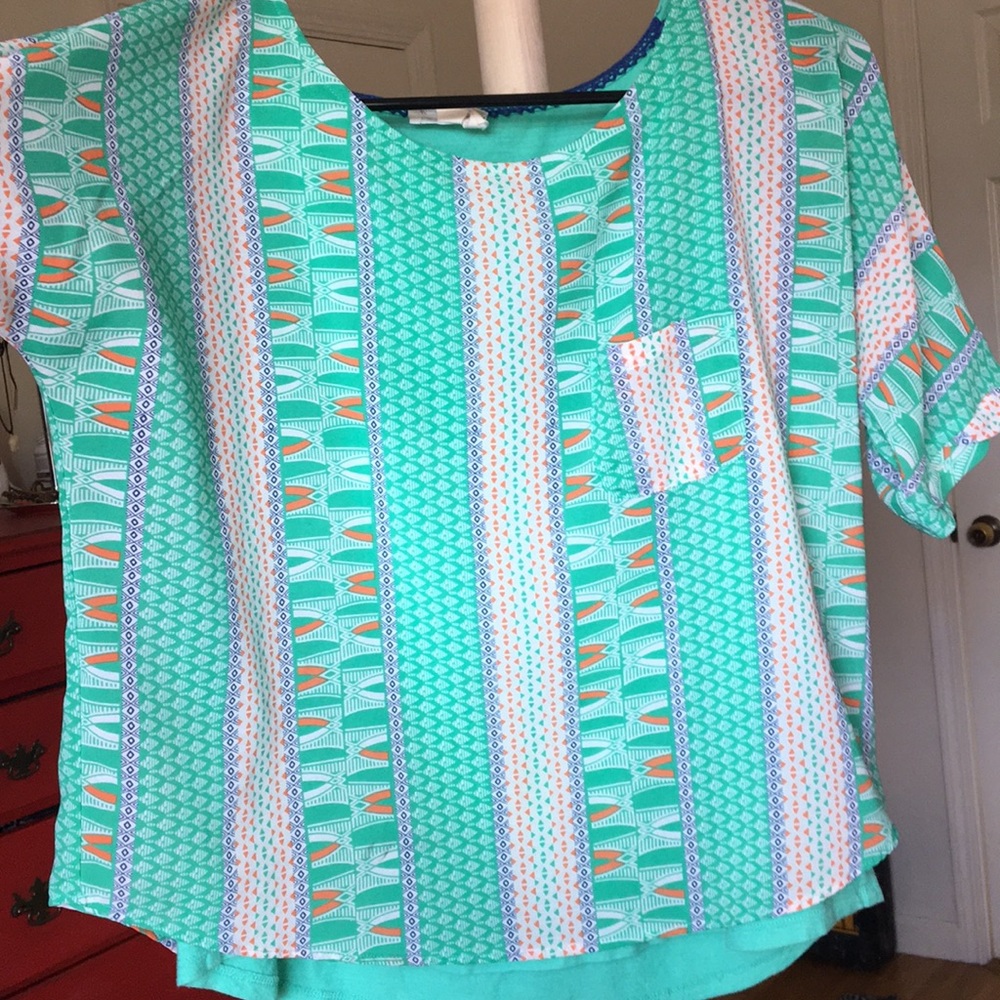 Anthropologie Meadow Rue green blouse